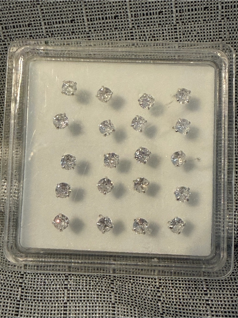 Set of 20 Clear Crystal Nose Stud